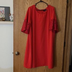 Lane Bryant Shift Dress with Lace Sleeves